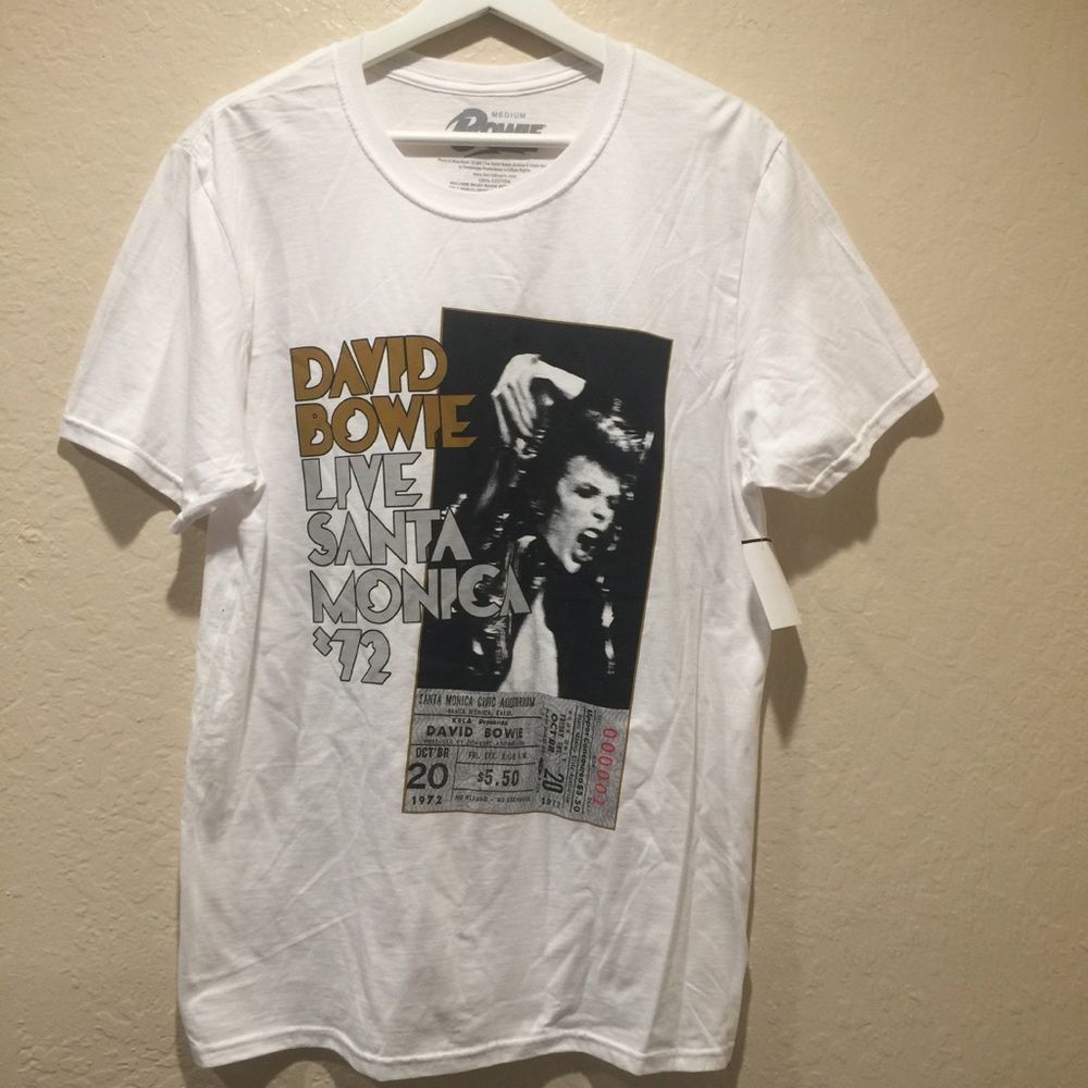 David Bowie Live Santa Monica ‘72 Shirt New with tags.